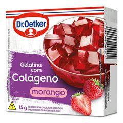 GELATINA COLÁGENO MORANGO OETKER 15G