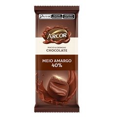 ARCOR TABLETE MEIO AMARGO 40% 12X80G