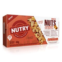 BARRA NUTS NUTRY CARAMELO/SAL 02X30G